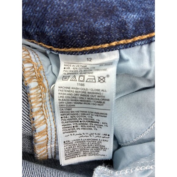 Old Navy Women’s Size 12 Mid Rise Rockstar Super Skinny Blue Denim Jeans Pants - Picture 5 of 7